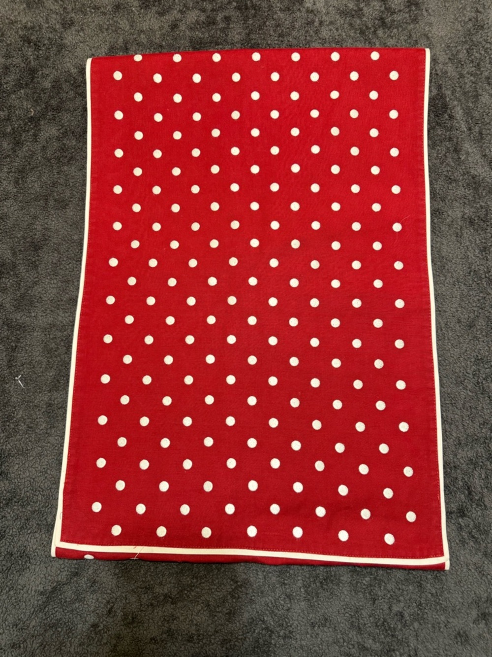 Pottery Barn Red Polka Dot Table Runner